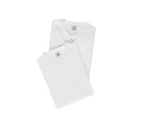 LERROS V-Neck Doppelpack Herren T-Shirt in Premium Baumwollqualität - White 6XL