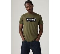 T-Shirt LEVI'S "Batwing Logo Tee", Herren, Gr. M, grün (hm ssnl tech olive n), Jersey, Obermaterial: 100% Baumwolle, normal normal, Rundhals, Shirts T-Shirt, mit Logo-Front-Print (23489817-M) hm ssnl