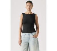 T-Shirt LEVI'S "BLAIR SL BOATNECK", Damen, Gr. S (36), schwarz (anthrazit night jersey), Single Jersey, Obermaterial: 57% Baumwolle, 38% Modal, 5% Elasthan, unifarben, regular fit normal, Rundhals, Sh