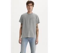 T-Shirt LEVI'S "CLASSIC POCKET TEE", Herren, Gr. M, grau (mid tone grau heathe), Jersey, Obermaterial: 100% Baumwolle, meliert, regular fit normal, Rundhals, Shirts T-Shirt, mit aufgesetzter Brusttasc