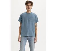 T-Shirt LEVI'S "CLASSIC POCKET TEE", Herren, Gr. S, indigo wash heather, Jersey, Obermaterial: 100% Baumwolle, meliert, regular fit normal, Rundhals, Shirts T-Shirt, mit aufgesetzter Brusttasche (2721