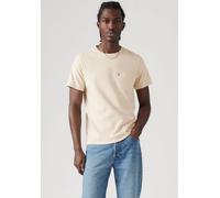 T-Shirt LEVI'S "CLASSIC POCKET TEE", Herren, Gr. XL, fog, Jersey, Obermaterial: 100% Baumwolle, meliert, regular fit normal, Rundhals, Shirts T-Shirt, mit aufgesetzter Brusttasche (65160041-XL) fog