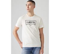 T-Shirt LEVI'S "CREWNECK TEE", Herren, Gr. XL, beige (rope batwing vw egret), Single Jersey, Obermaterial: 100% Baumwolle, normal, Rundhals, normaler Saum, Shirts T-Shirt, mit Logo-Front-Print (224528
