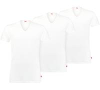 Levi’s V-Ausschnitt-T-Shirt, bequemes und elastisches Kurzarm-Baumwoll-T-Shirt und Unterhemd für Herren, 3er-Pack
