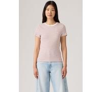 T-Shirt LEVI'S "ESSENTIAL HM SS TEE", Damen, Gr. M (38), gianna stripe zephyr, Jersey, Obermaterial: 100% Baumwolle, slim fit, Rundhals, Shirts T-Shirt, Taillierter Schnitt (70693417-M) gianna stripe