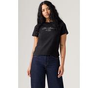 T-Shirt LEVI'S "GRAPHIC CLASSIC T", Damen, Gr. M (38), schwarz, Single Jersey, Obermaterial: 100% Baumwolle, figurumspielend hüftlang, Rundhals, Shirts T-Shirt, Glitzerne Applikation (89305306-M) schw