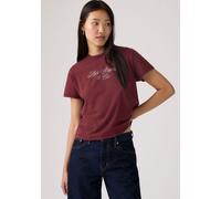 T-Shirt LEVI'S "GRAPHIC CLASSIC T", Damen, Gr. S (36), levi's script tawny, Single Jersey, Obermaterial: 100% Baumwolle, figurumspielend hüftlang, Rundhals, Shirts T-Shirt, Glitzerne Applikation (5858