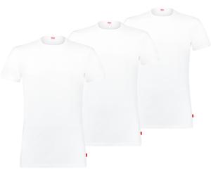 T-Shirt LEVI'S, Herren, Gr. M, weiß, Single Jersey, Obermaterial: 95% Baumwolle, 5% Elasthan, unifarben, normal normal, Rundhals, Shirts T-Shirt, Rundhalsausschnitt, Kurzarm, elastisch, Topseller (443