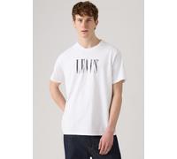 T-Shirt LEVI'S, Jungen, Gr. M, weiß, Jersey, Obermaterial: 100% Baumwolle, bedruckt, relaxed fit hüftbedeckend, Rundhals, Shirts T-Shirt, mit plakativem LEVI`S- Druck (64007869-M) weiß