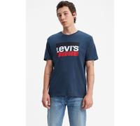 T-Shirt LEVI'S, Jungen, Gr. XXL, blau (navy), Jersey, Obermaterial: 100% Baumwolle, unifarben mit Farbeinsatz, normal, Rundhals, Shirts T-Shirt, mit großem Logoprint (28346229-XXL) navy