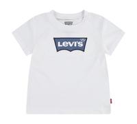 T-Shirt LEVI'S KIDS "BATWING TEE", Jungen, Gr. 18M (86), weiß (hellweiß), Single Jersey, Obermaterial: 60% Baumwolle, 40% Polyester, bedruckt, Basic schmal hüftlang, Rundhals, gerader Abschluss, Shirt