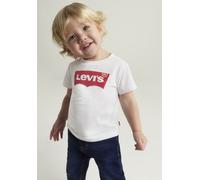 T-Shirt LEVI'S KIDS "BATWING TEE", Jungen, Gr. 3M/62, weiß, Single Jersey, Obermaterial: 100% Baumwolle, unifarben, Basic schmal hüftlang, Rundhals, gerader Abschluss, Shirts T-Shirt, Baby UNISEX (983