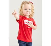 T-Shirt LEVI'S KIDS "BATWING TEE", Jungen, Gr. 6M/68, rot (superrot), Single Jersey, Obermaterial: 100% Baumwolle, unifarben, Basic schmal hüftlang, Rundhals, gerader Abschluss, Shirts T-Shirt, Baby U