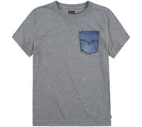 T-Shirt LEVI'S KIDS "GRAPHIC TEE", Jungen, Gr. 5 (110), grau (grau heather), Jersey, Obermaterial: 88% Baumwolle, 12% Polyester, unifarben, regular fit normal, Rundhals, gerader Abschluss, Shirts T-Sh