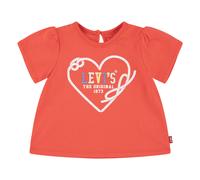 T-Shirt LEVI'S KIDS "HEART SS PUFF SLEEVE SLV TEE", Mädchen, Gr. 9 (74), lila (hibiscus), Jersey, Obermaterial: 60% Baumwolle, 40% Polyester, bedruckt, Rundhals, Puffärmel, Shirts T-Shirt (67296154-9)
