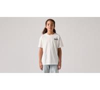 T-Shirt LEVI'S KIDS "LVB AQUATIC LOUNGE TEE", Jungen, Gr. 8 (128), levi's egret, Jersey, Obermaterial: 60% Baumwolle, 40% Polyester, bedruckt, normal hüftbedeckend, Rundhals, Shirts T-Shirt, for Boys 