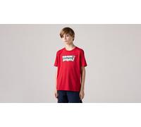 T-Shirt LEVI'S KIDS "LVB BARBECUE BATWING TEE", Jungen, Gr. 16 (176), urban rot, Jersey, Obermaterial: 60% Baumwolle, 40% Polyester, bedruckt, normal hüftbedeckend, Rundhals, Shirts T-Shirt, mit Print