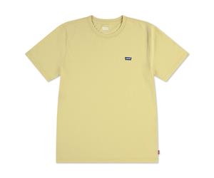 T-Shirt LEVI'S KIDS "LVB BATWING CHEST HIT", Jungen, Gr. 16 (176), gelb (raffia), Single Jersey, Obermaterial: 100% Baumwolle, unifarben, Basic schmal hüftlang, Rundhals, abgesteppte Kante, Shirts T-S