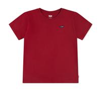 T-Shirt LEVI'S KIDS "LVB BATWING CHEST HIT", Jungen, Gr. 5 (110), rot (emboldened), Single Jersey, Obermaterial: 100% Baumwolle, Basic schmal hüftlang, Rundhals, abgesteppte Kante, Shirts T-Shirt, Mit