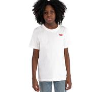 T-Shirt LEVI'S KIDS "LVB BATWING CHEST HIT", Jungen, Gr. 5/110, weiß, Single Jersey, Obermaterial: 60% Baumwolle, 40% Polyester, unifarben, Basic schmal hüftlang, Rundhals, abgesteppte Kante, Shirts T