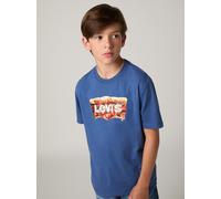 T-Shirt LEVI'S KIDS "LVB BATWING SLICE TEE", Jungen, Gr. 6 (116), true navy, Jersey, Obermaterial: 60% Baumwolle, 40% Polyester, bedruckt, normal hüftbedeckend, Rundhals, Shirts T-Shirt, for Boys (844