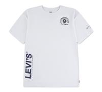 T-Shirt LEVI'S KIDS "LVB URBAN PREP TEE", Mädchen, Gr. 10 (140), weiß (hellweiß), Jersey, Obermaterial: 60% Baumwolle, 40% Polyester, bedruckt, bestickt, normal hüftbedeckend, Rundhals, Shirts T-Shirt
