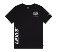 T-Shirt LEVI'S KIDS "LVB URBAN PREP TEE", Mädchen, Gr. 14 (164), schwarz (jet schwarz), Jersey, Obermaterial: 60% Baumwolle, 40% Polyester, bedruckt, bestickt, normal hüftbedeckend, Rundhals, Shirts T