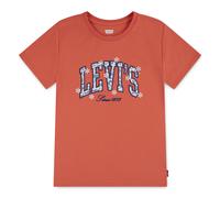T-Shirt LEVI'S KIDS "LVG LEVIS CHAMBRAY APPLIQUE TO", Mädchen, Gr. 12 (152), hot coral, Jersey, Obermaterial: 60% Baumwolle, 40% Polyester, bestickt, normal hüftbedeckend, Rundhals, Shirts T-Shirt, fo