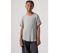 T-Shirt LEVI'S KIDS "LVG NEW FAVORITE TEE", Mädchen, Gr. 10 (140), dunkelgrau heather, Single Jersey, Obermaterial: 95% Viskose, 5% Elasthan, meliert, hüftbedeckend, Rundhals, Shirts T-Shirt, in melie