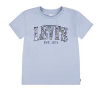 T-Shirt LEVI'S KIDS "LVG SS SEASONAL GRAPHIC TEE", Mädchen, Gr. 4 (104), blau (kentucky blu), Jersey, Obermaterial: 60% Baumwolle, 40% Polyester, Rundhals, Shirts T-Shirt (43806941-4)