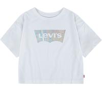 T-Shirt LEVI'S KIDS, Mädchen, Gr. 16 (164), weiß, Jersey, Obermaterial: 60% Baumwolle, 40% Polyester, bedruckt, regular fit normal, Rundhals, Shirts T-Shirt, Boxy Fit, for Girls (21227008-16) weiß