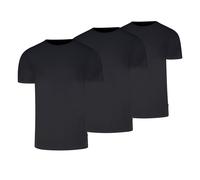 T-Shirt LEVI'S "LEVIS MEN SOLID CREW 3P", Herren, Gr. S, schwarz, Strick, Obermaterial: 95% Baumwolle, 5% Elasthan, figurbetont hüftbedeckend, Rundhals, Shirts T-Shirt, mit Rundhalsausschnit und kurze