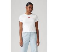 T-Shirt LEVI'S "LSE GRAPHIC RICKIE", Damen, Gr. S (36), weiß, Jersey, Obermaterial: 100% Baumwolle, normal taillenbedeckt, Rundhals, Shirts T-Shirt, Kontrastfarbene LEVI`S- Applikation (73175269-S) we