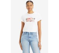 T-Shirt LEVI'S "LSE THE PERFECT TEE", Damen, Gr. L (40), floral bw fill brigh, Jersey, Obermaterial: 100% Baumwolle, figurumspielend hüftlang, Rundhals, Shirts T-Shirt (72096061-L) floral bw fill brig