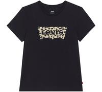T-Shirt LEVI'S "LSE THE PERFECT TEE", Damen, Gr. L (40), schwarz (bw leopard caviar), Jersey, Obermaterial: 100% Baumwolle, bedruckt, figurumspielend hüftlang, Rundhals, Shirts T-Shirt, mit Logo Print