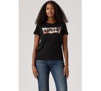 T-Shirt LEVI'S "LSE THE PERFECT TEE", Damen, Gr. L (40), schwarz, Jersey, Obermaterial: 100% Baumwolle, figurumspielend hüftlang, Rundhals, Shirts T-Shirt, mit Logodruck (51489341-L) schwarz