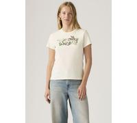 T-Shirt LEVI'S "LSE THE PERFECT TEE", Damen, Gr. M (38), daisy bw egret, Jersey, Obermaterial: 100% Baumwolle, bedruckt, figurumspielend hüftlang, Rundhals, Shirts T-Shirt, mit Logodruck (87232667-M)
