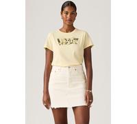 T-Shirt LEVI'S "LSE THE PERFECT TEE", Damen, Gr. S (36), p2_blake brushstroke bw fill rutabaga, Jersey, Obermaterial: 100% Baumwolle, bedruckt, figurumspielend hüftlang, Rundhals, Shirts T-Shirt, mit
