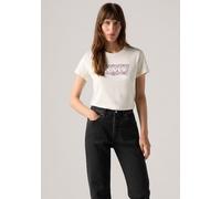 T-Shirt LEVI'S "LSE THE PERFECT TEE", Damen, Gr. XS (34), weiß (ananda floral bw fil), Jersey, Obermaterial: 100% Baumwolle, bedruckt, figurumspielend hüftlang, Rundhals, Shirts T-Shirt, mit Logodruck