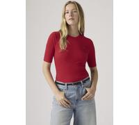 T-Shirt LEVI'S "LUCA SLIM TEE", Damen, Gr. S (36), urban rot rib knit, Jersey, Obermaterial: 96% Baumwolle, 4% Elasthan, unifarben, slim fit hüftlang, Rundhals, Shirts T-Shirt, Slim Fit (95560568-S) u