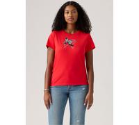 T-Shirt LEVI'S "LV T-Shirt THE PERFECT TEE NEUTRALS", Damen, Gr. M (38), western archival cow, Jersey, Obermaterial: 100% Baumwolle, bedruckt, normal hüftlang, Rundhals, Shirts T-Shirt (21856559-M) we