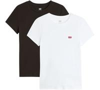Levi's Damen 2Pack Essential Ss T-Shirt, 2 Pack Tee White + &, L