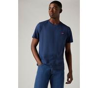 T-Shirt LEVI'S "ORIGINAL HM TEE", Damen, Gr. L, blau (navy), Jersey, Obermaterial: 100% Baumwolle, normal hüftbedeckend, Rundhals, Rippbündchen, Shirts T-Shirt, mit Logo Print (77673629-L)