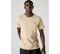 T-Shirt LEVI'S "ORIGINAL HM TEE", Herren, Gr. S, fields of rye, Jersey, Obermaterial: 100% Baumwolle, normal hüftbedeckend, Rundhals, Rippbündchen, Shirts T-Shirt, mit Logo Print, Topseller (45978434-