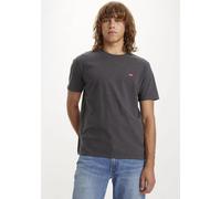 T-Shirt LEVI'S "ORIGINAL HM TEE", Herren, Gr. S, grau (anthrazit), Jersey, Obermaterial: 100% Baumwolle, unifarben, normal hüftbedeckend, Rundhals, Rippbündchen, Shirts T-Shirt, mit Logo Print, Topsel