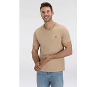 T-Shirt LEVI'S "ORIGINAL HM TEE", Herren, Gr. XL, chino, Jersey, Obermaterial: 100% Baumwolle, normal hüftbedeckend, Rundhals, Rippbündchen, Shirts T-Shirt, mit Logo Print (24420352-XL) chino