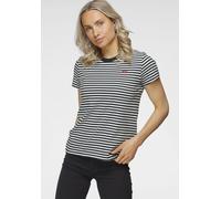 Levi's Damen Perfect Tee Raita Stripe Caviar M