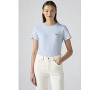 T-Shirt LEVI'S "PERFECT TEE", Damen, Gr. S (36), lse_tee chambray blau, Single Jersey, Obermaterial: 100% Baumwolle, unifarben, figurbetont normal, Rundhals, Shirts T-Shirt, mit kleiner Logo-Stickerei