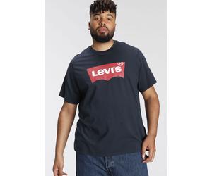 T-Shirt LEVI'S PLUS "LE B&T BIG GRAPHIC TEE", Herren, Gr. 4XL (72/74), blau (big graphic tee marineblaus), Jersey, Obermaterial: 100% Baumwolle, normal hüftbedeckend, Rundhals, Shirts T-Shirt, mit Log