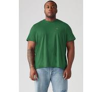 T-Shirt LEVI'S PLUS "LE BIG ORIGINAL HM TEE", Herren, Gr. XL (60/62), grün (dunkelgrün), Jersey, Obermaterial: 100% Baumwolle, unifarben, regular fit normal, Rundhals, Shirts T-Shirt, mit Logo Sticker